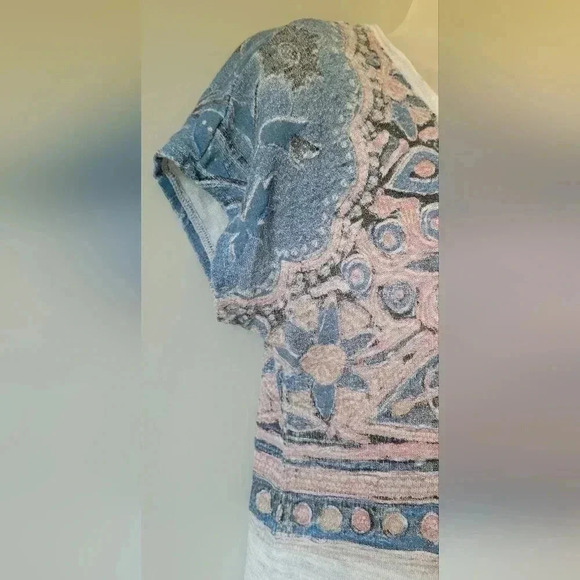 Lucky Brand Womens light gray Indian Mural T-shirt women's size Small - Picture 8 of 13